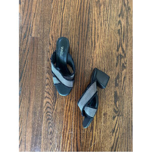 Women's Vaneli Mules Size 8.5W Black and Gray